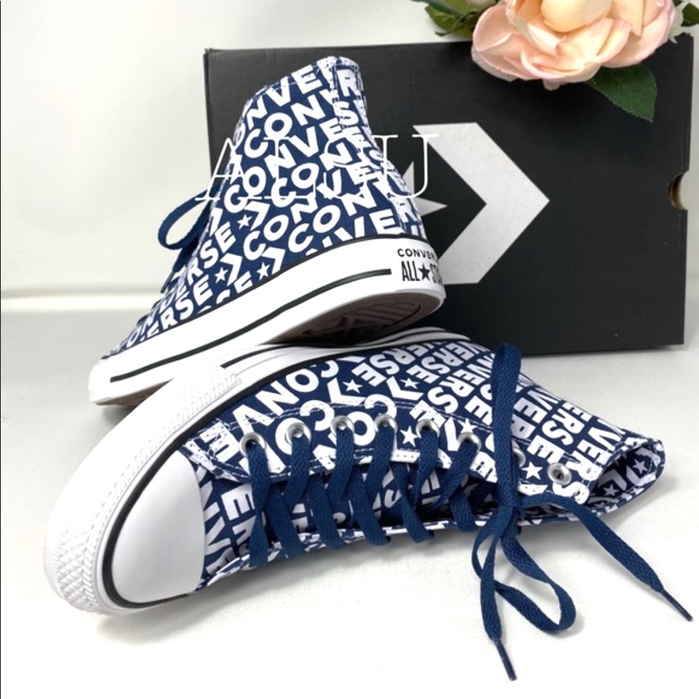 Converse Ctas Logo Navy Canvas High Top W AUTHENT - Picture 4 of 9